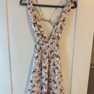 Floral Sleeveless Dress with Open Back